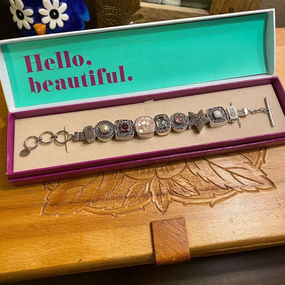Lori Bonn Yacht Clubber Sterling Silver Charm Bracelet 7 to 8 inches